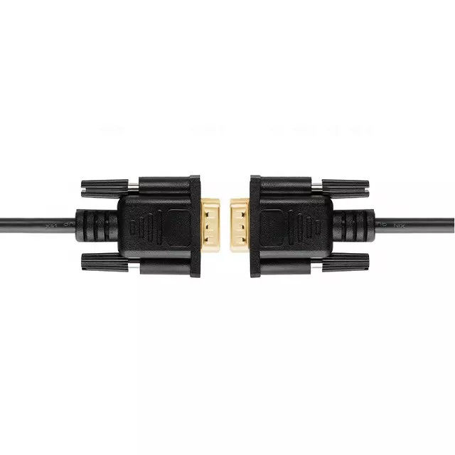 RS232 DB9 9-pins seriële kabel mannelijk naar mannelijk videogegevensoverdracht gouden plaat