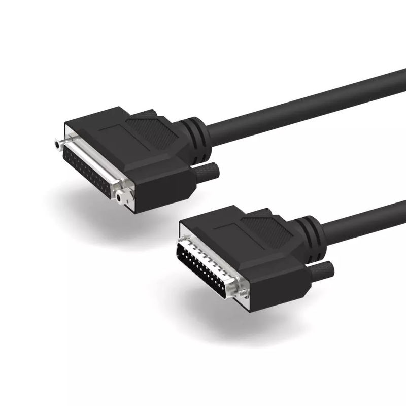 DB25 dubbel afgeschermde communicatiekabels D-SUB 25 pin naar pin RS232 seriële kabel