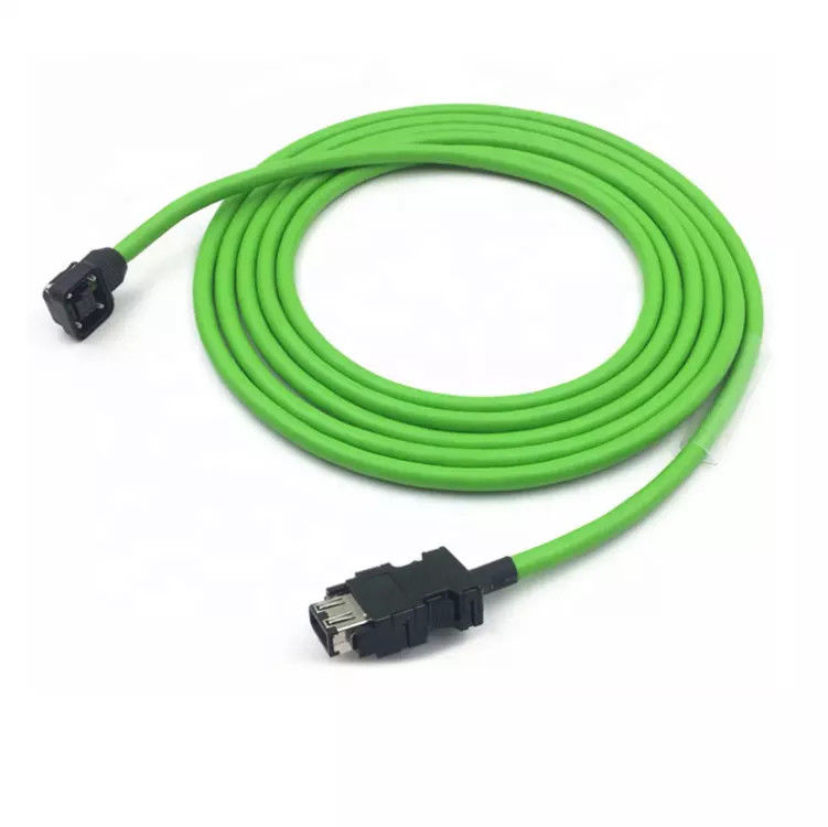 IP67 M23 19-pins encoderkabel voor servomotor Messing vernikkeld