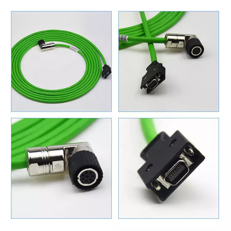 IP67 M23 19-pins encoderkabel voor servomotor Messing vernikkeld
