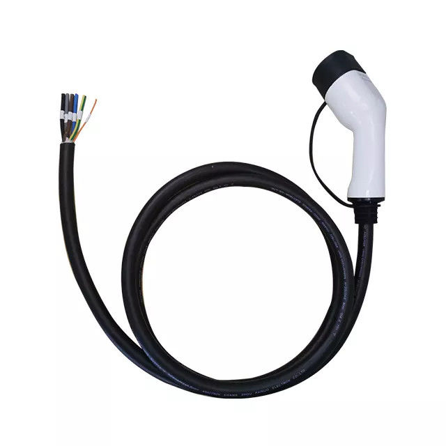 2 open einde 3 fase 32 Amp hoogspanning coaxiale kabel 21kW IEC 62196-2