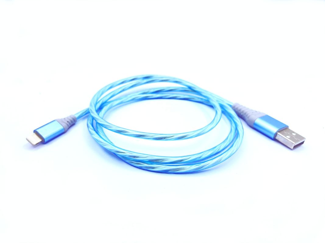 Snelle het Laden Kabel 3 IN 1 Opvlammende Kabel Typec 3A van de LEIDENE Kleurrijke het Laden USB Kabelbliksem