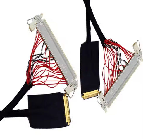 Industriële automatisering Zwarte kleuren laagspanningsserieskabel met LVDS-connectortype