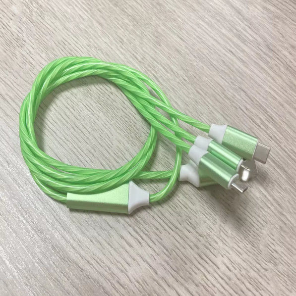Warm verkoop fabrieksprijs 3 in 1 USB-kabel om's nachts te verlichten en datum overdracht verlichting kabel