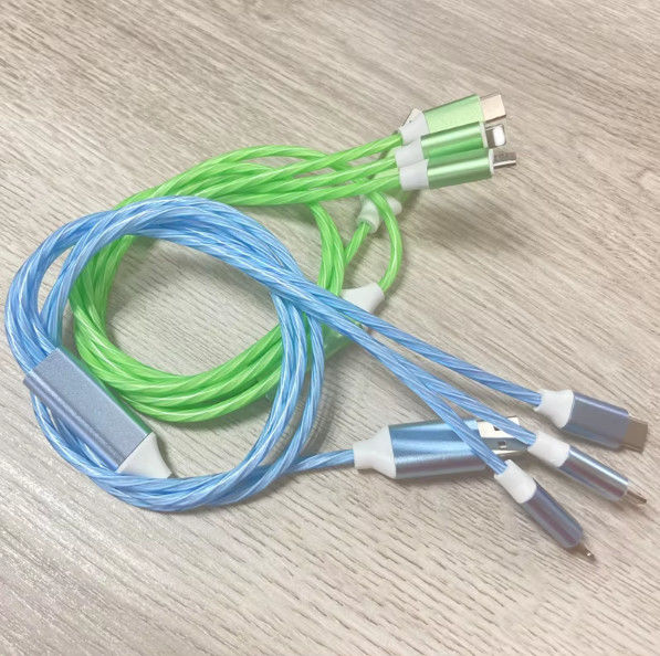 Warm verkoop fabrieksprijs 3 in 1 USB-kabel om's nachts te verlichten en datum overdracht verlichting kabel