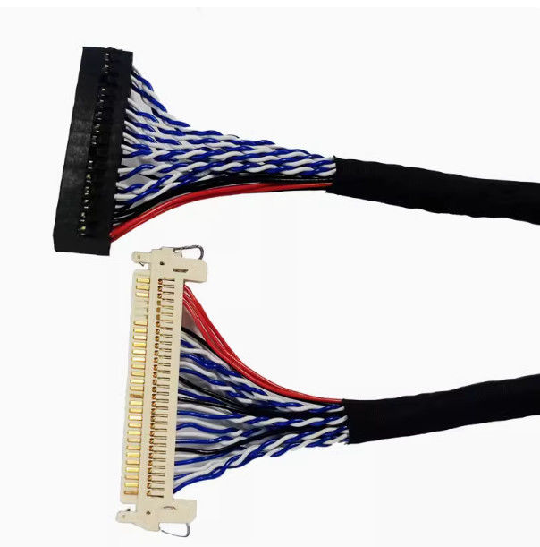 LVDS-kabels voor gegevensoverdracht met een dielectrische sterkte ≥ 1000 V/min en kopergeleidermateriaal bij een nominale temperatuur van 105 °C