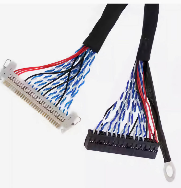 105C Zwarte LVDS-kabel met AWG26-28 wire gauge en UL VW-1 ontvlambaarheid