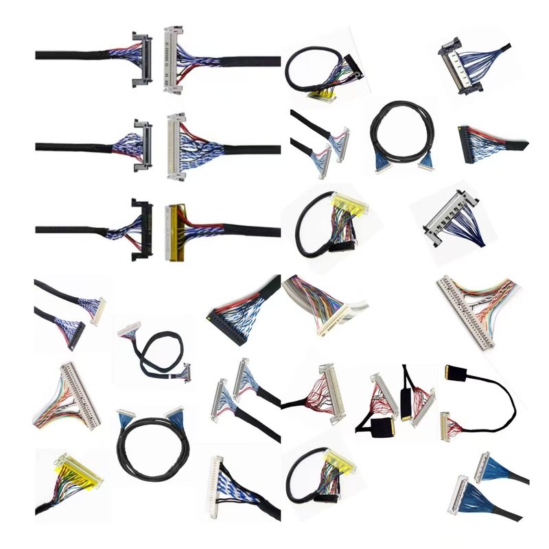 Aanpassen LVDS-kabel Soepele en stabiele gegevensoverdracht ROHS-gecertificeerd Lengtebereik 1-5 meter