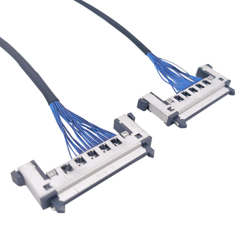 Hoogprecisie aangepaste kabel voor ultradunne coaxiale LVDS-scherm, LED-scherm verzilverde draadoplossingen