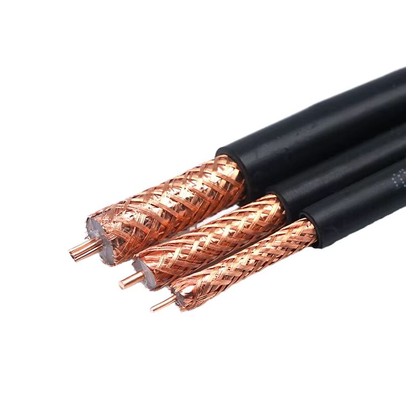 OFC Koper Coax Kabel – Drievoudig Afgeschermd met Zware Koperen Vlecht, Professionele Kwaliteit Laag-Verzwakkende Coax