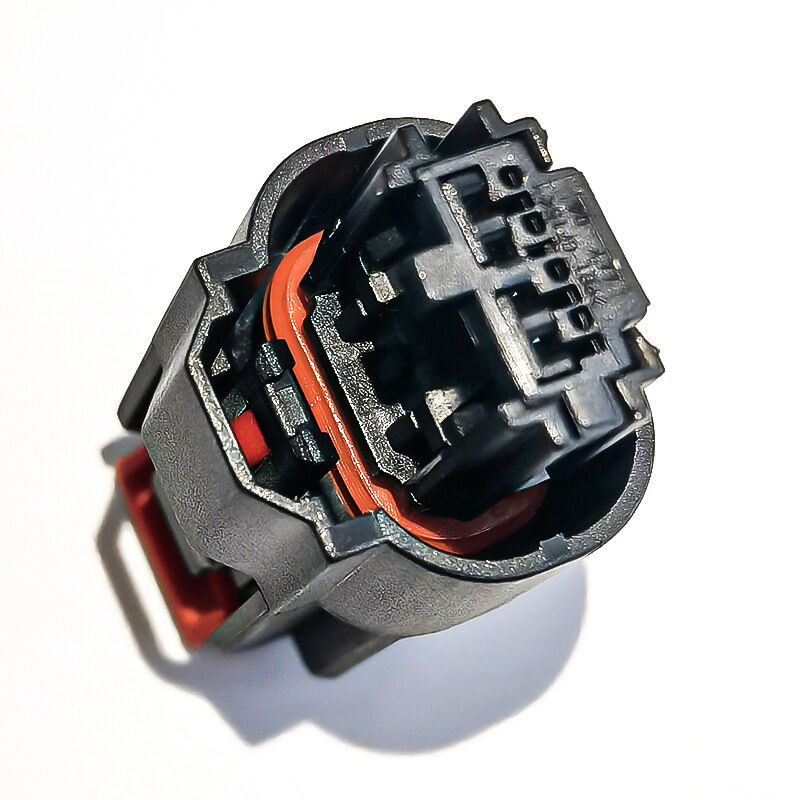 Molex 34967-4021 4-pin zwarte automotive connector behuizing met rode vergrendeling clip, originele Molex connector