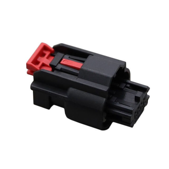 Molex 34967-4021 4-pin zwarte automotive connector behuizing met rode vergrendeling clip, originele Molex connector