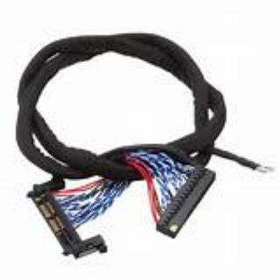Zwarte LVDS-kabel met een dielectrische sterkte van ≥ 1000 V/min en kopergeleidermateriaal