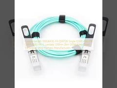 Custom lengte 100GBASE-FR QSFP28 Single QSFP-40G-FR QSFP-100G-FR-S Lambda 1310nm 2km DOM Fiber Optic Transceiver Draadband Fabrikanten